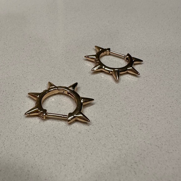 Spike Hoop Earrings - Picture 4 of 6